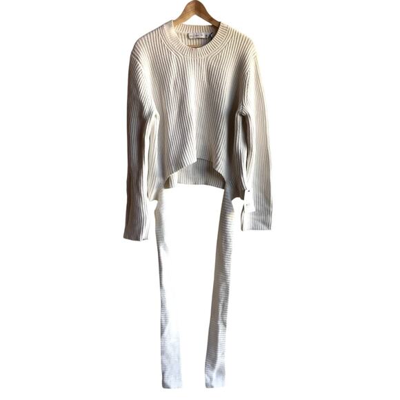 Proenza Schouler Chunky Cotton Cashmere Ballet Wrap Sweater size XL NWT - Picture 3 of 14